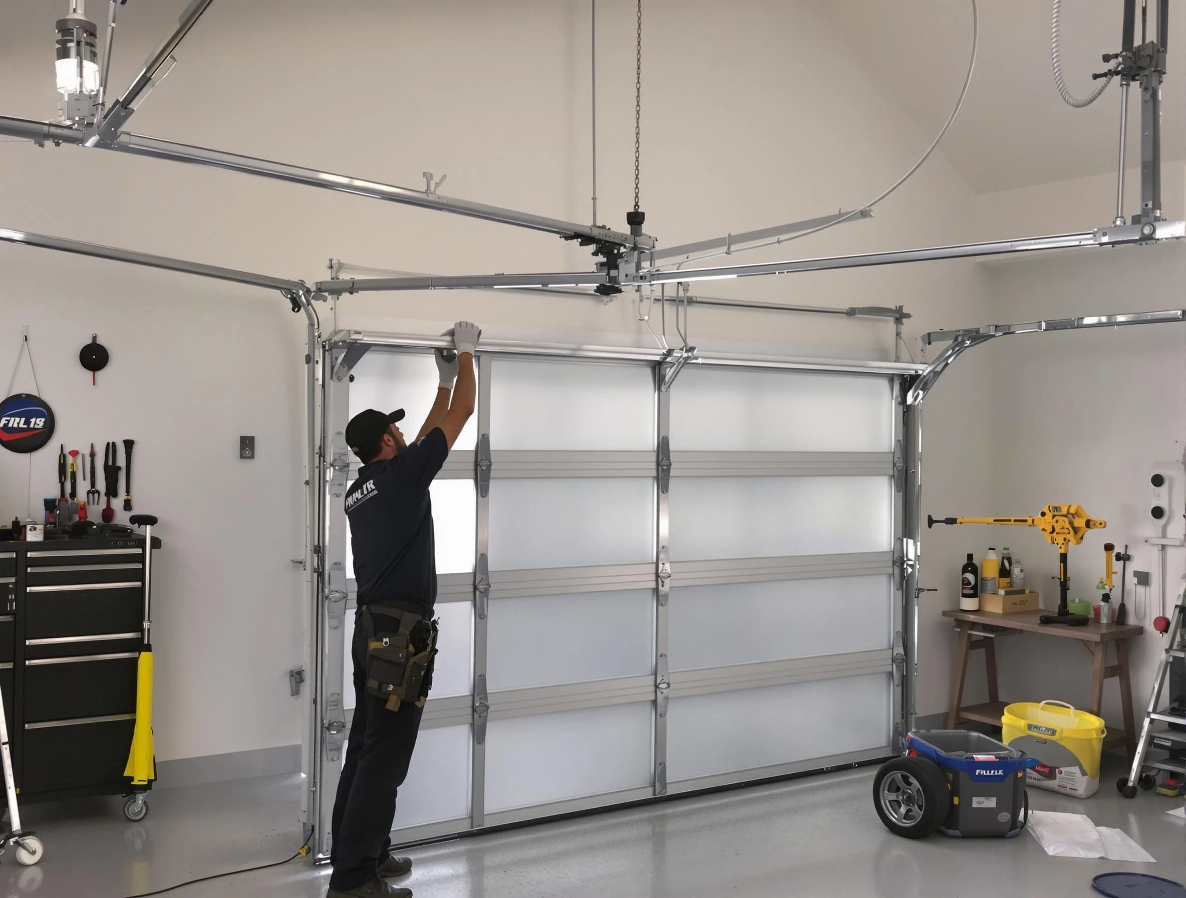 Springville Garage Door Repair certified team performing precision garage door installation in Springville