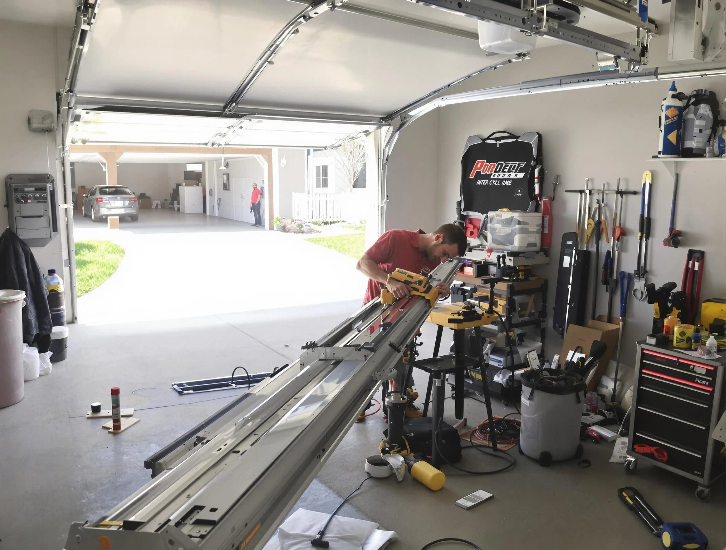 Springville Garage Door Repair expert performing track repair in Springville