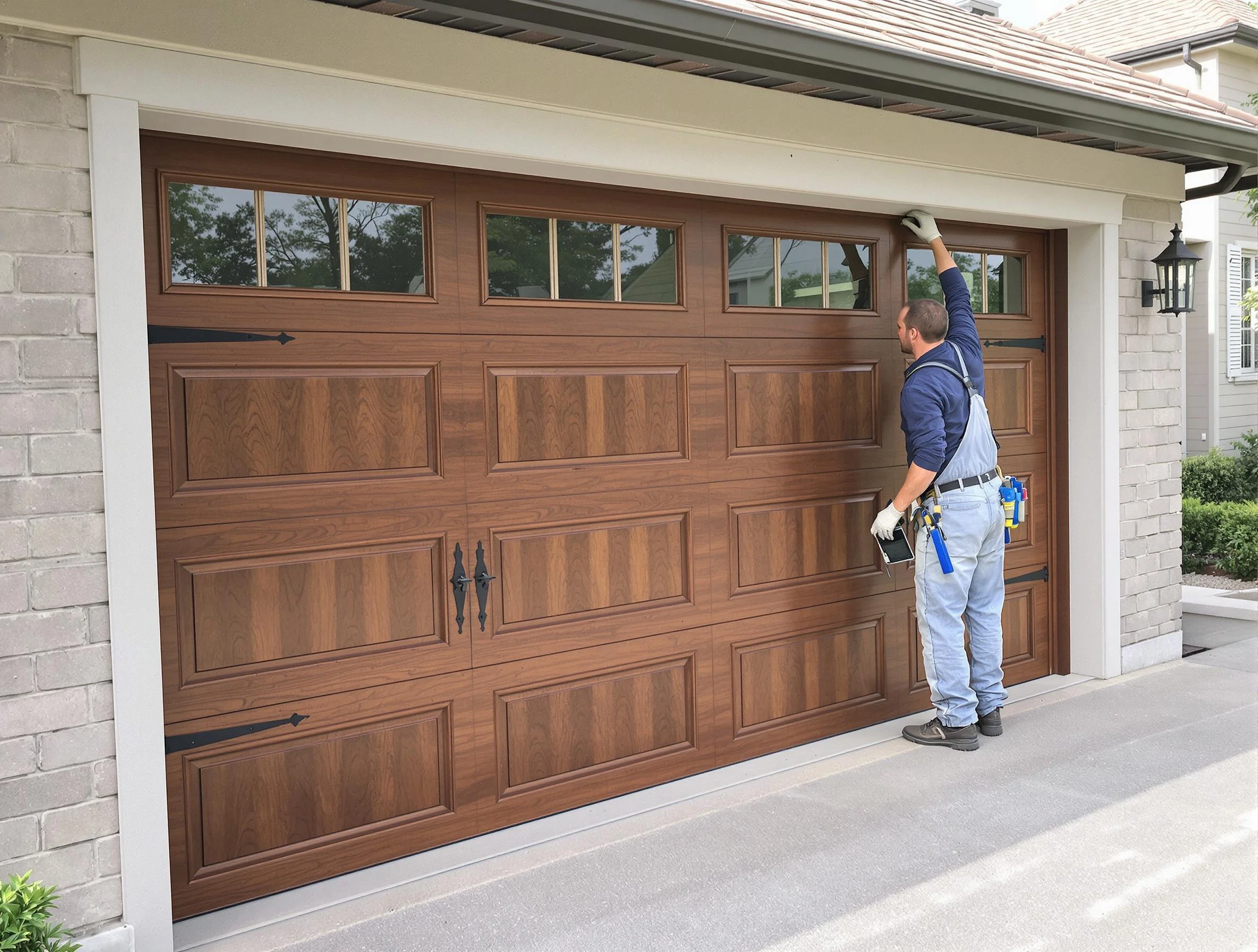 Custom garage door showcase by Springville Garage Door Repair in Springville