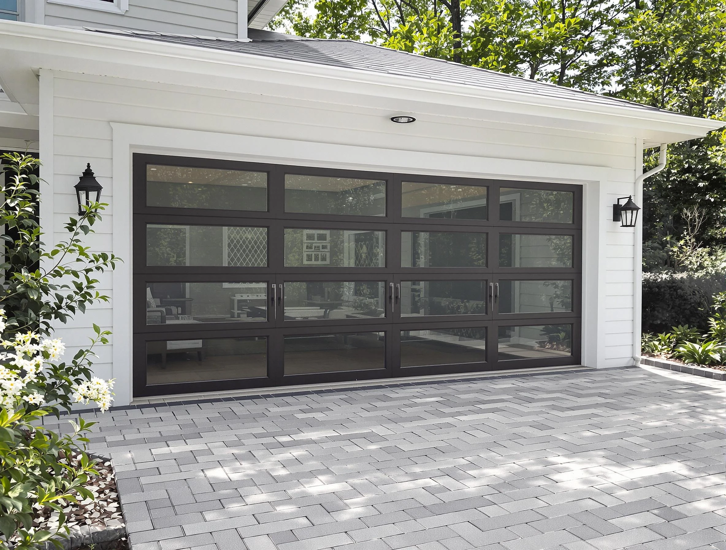 Springville Garage Door Repair design specialist presenting custom garage door options to Springville homeowner