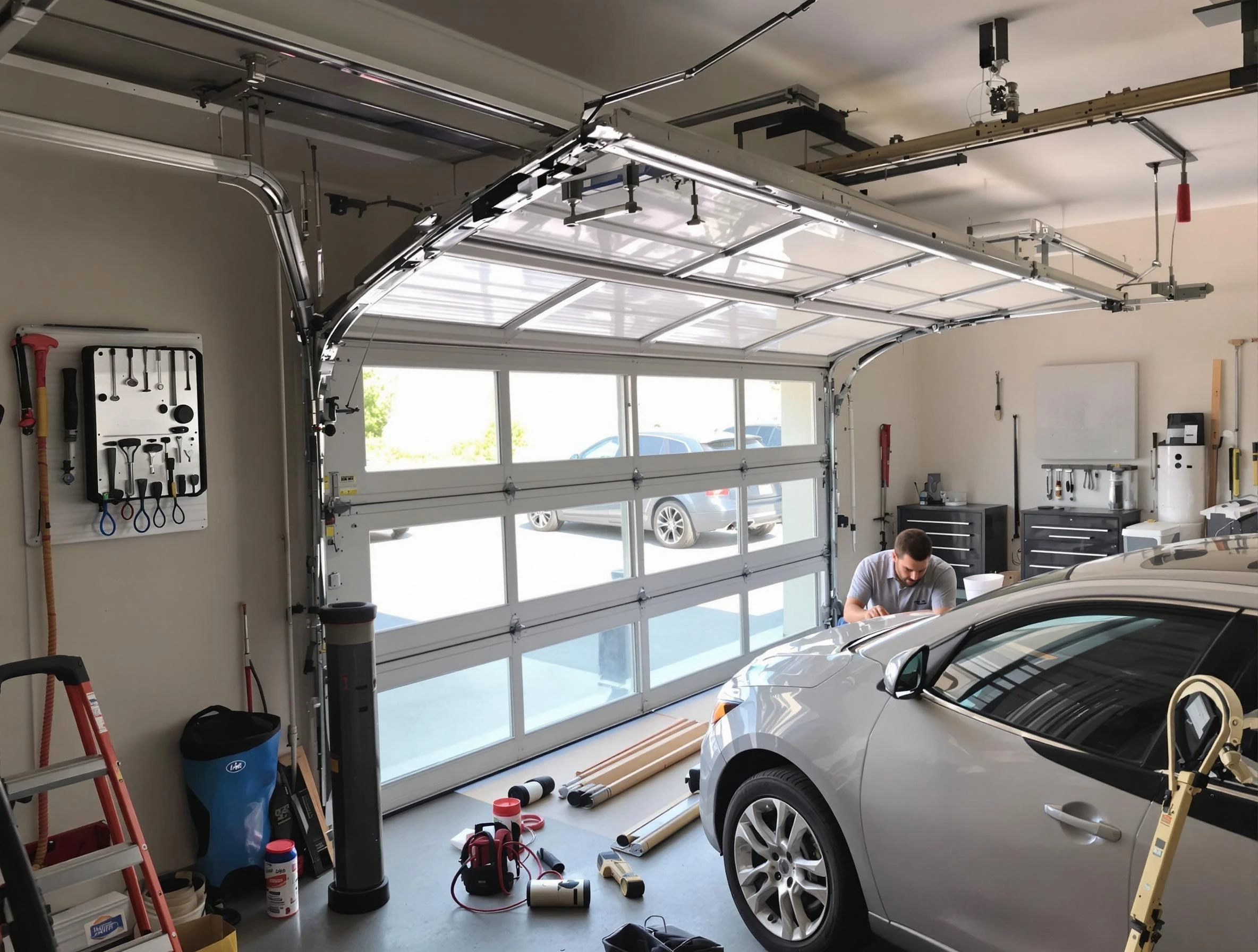 Garage door noise reduction service by Springville Garage Door Repair in Springville