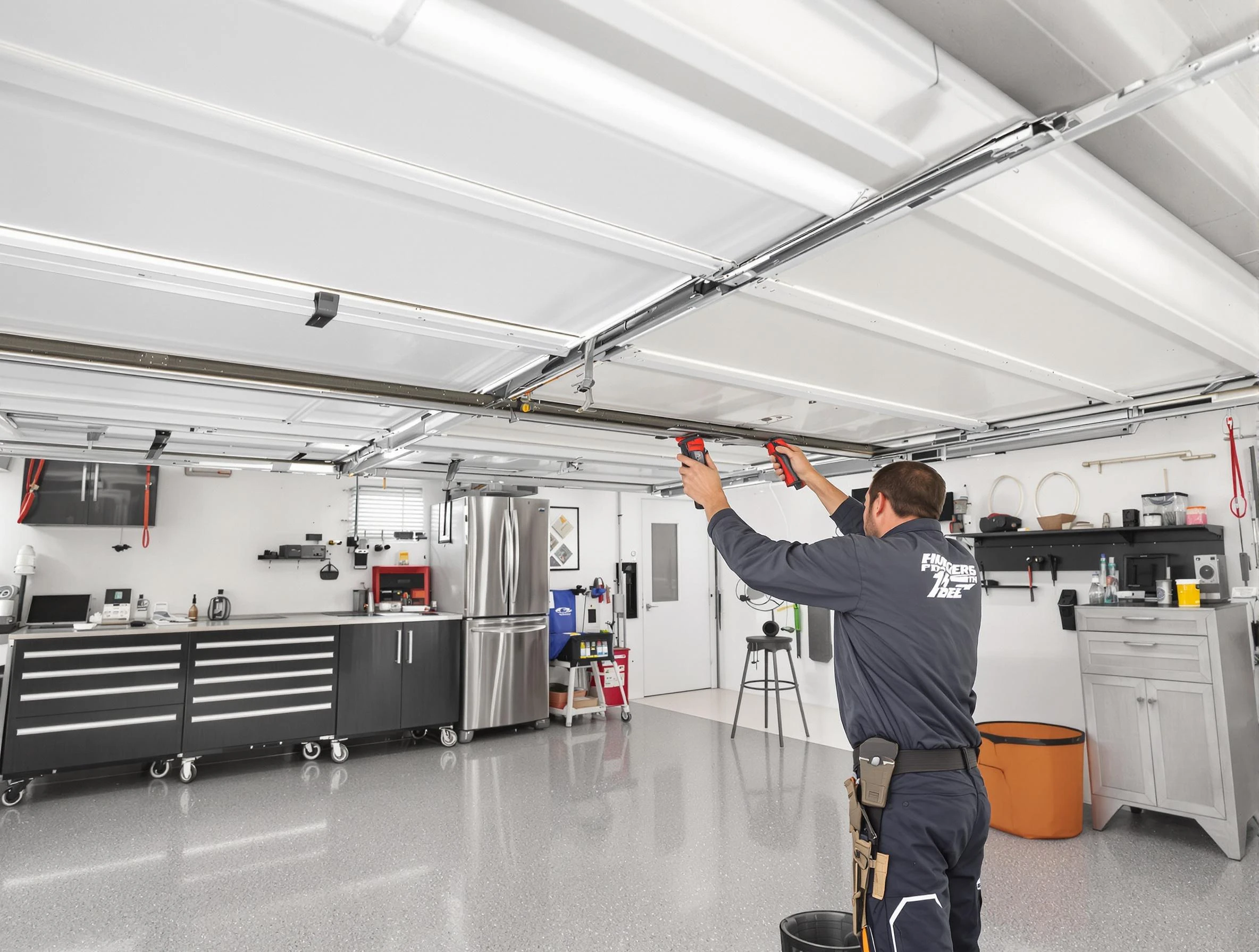 Overhead garage door repair service by Springville Garage Door Repair in Springville